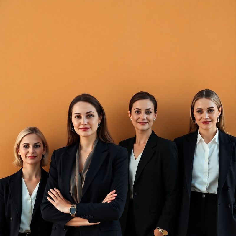 Portrait grid of four Alpine Workshop advisors against a sand-olive textured wall